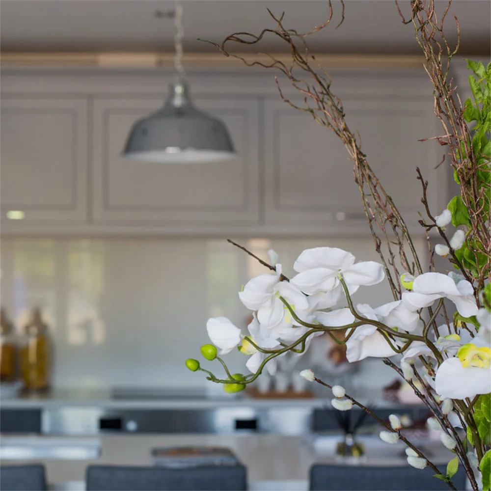 An elegant grey shaker kitchen