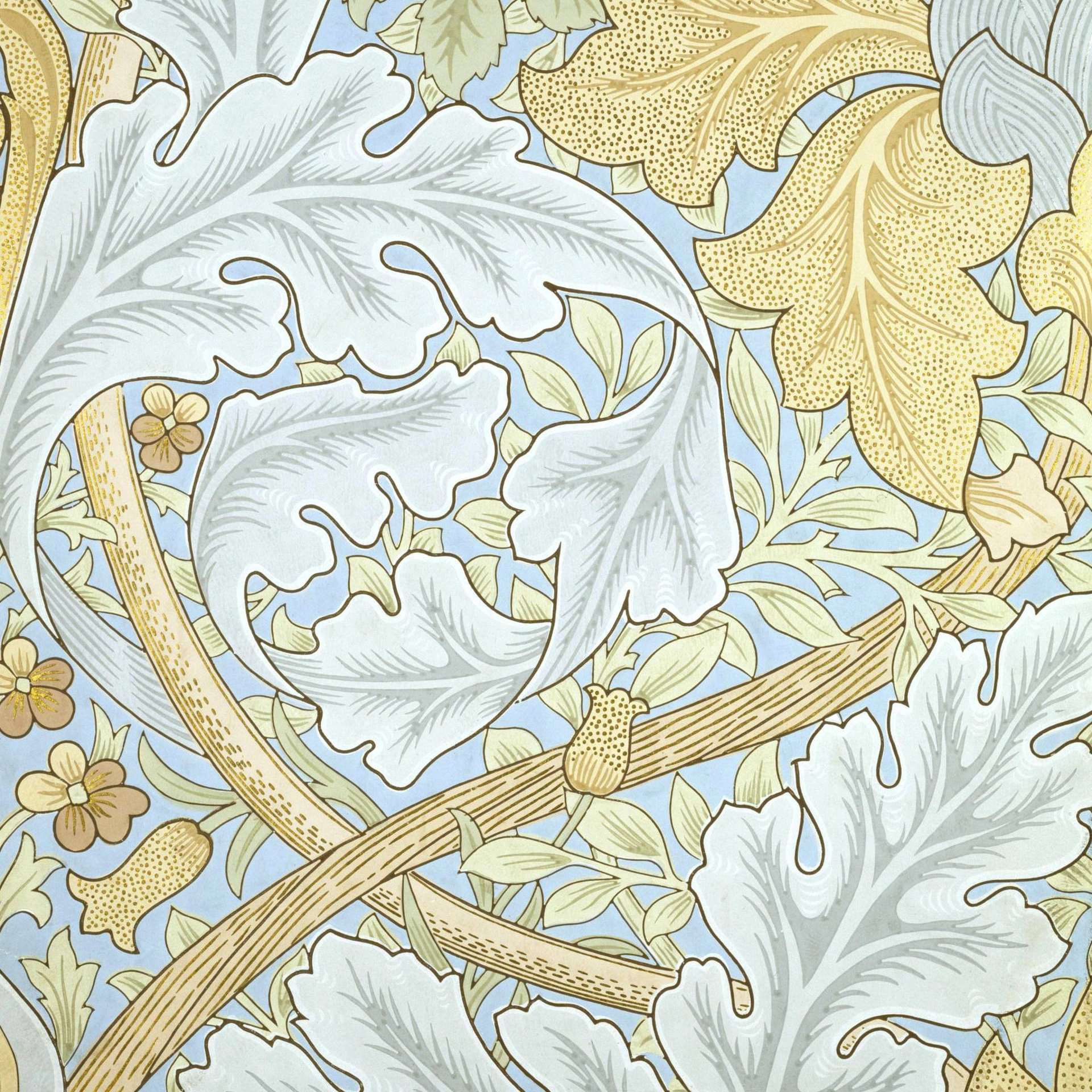 A sample of acanthus leaf design wallpaper by the William Morris